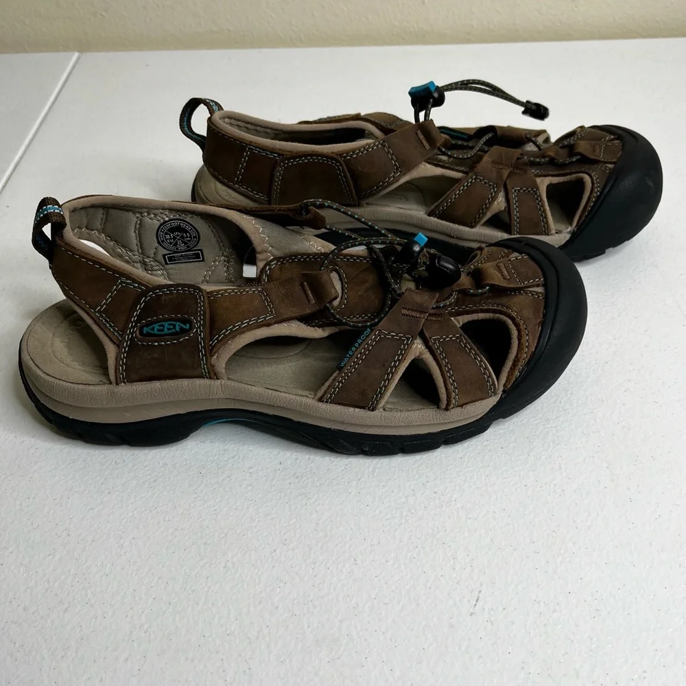 Keen Venice H2 Brown Aqua Sport Sandal Rugged Trail Water Hiking Women 9 Casual - Picture 4 of 12